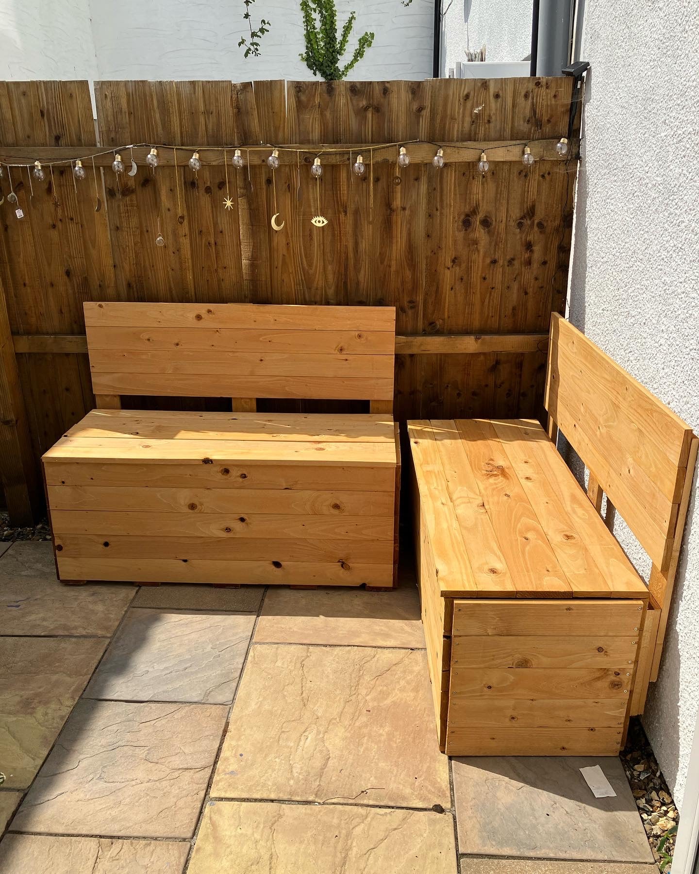 Solid Recycling Benches with Backs